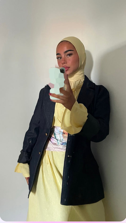 Robe avec laçage et empiècements de sfifa