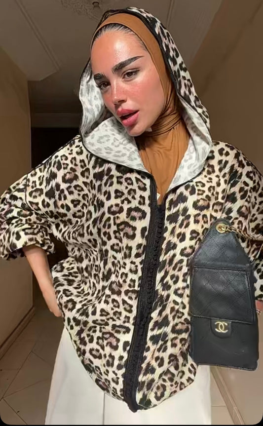 Veste orversize avec sfifa et boutons fait main