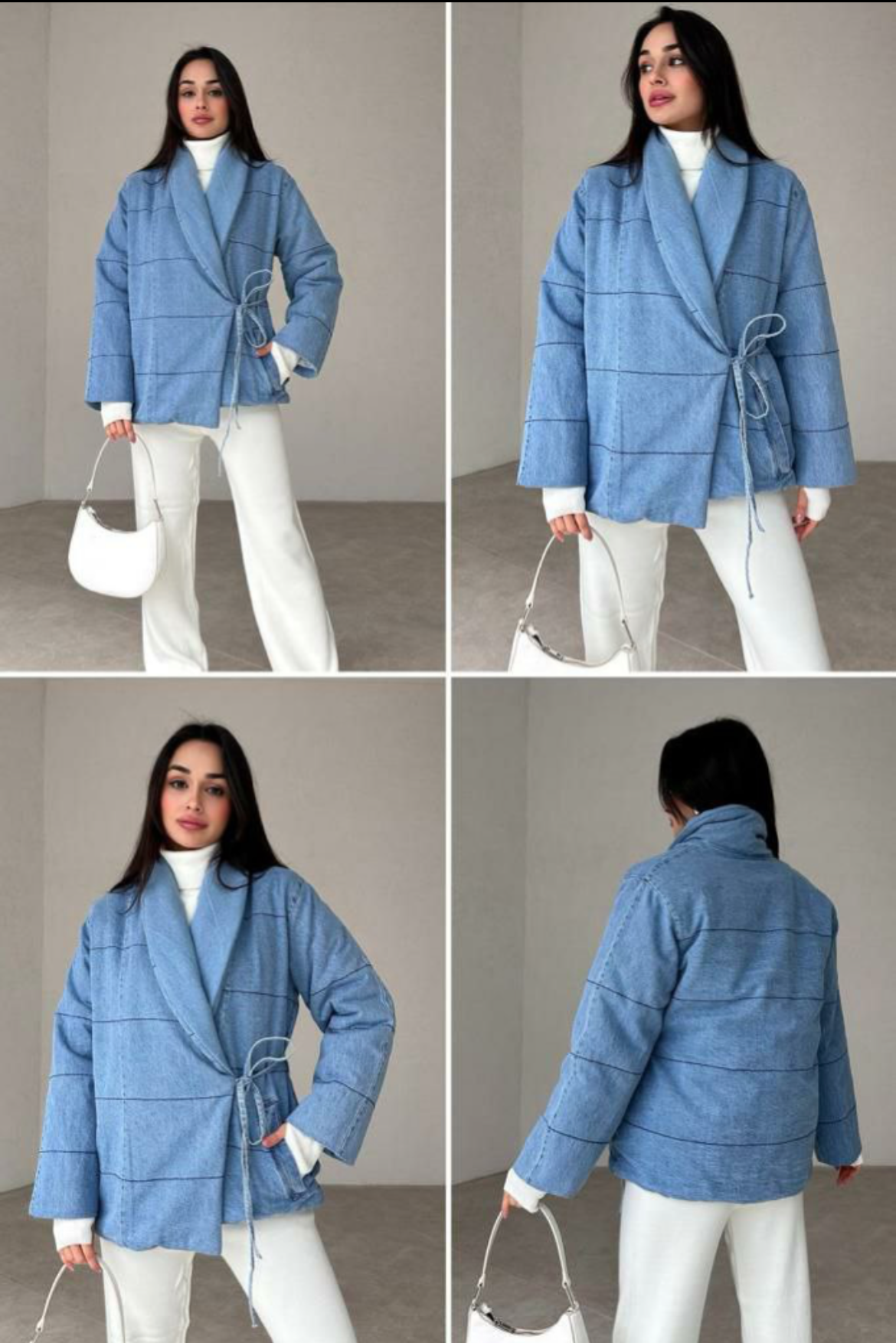 VESTE JEAN REMBOURRÉE FACON DOUDOUNE